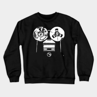 RETRO reel-to-reel tape recorder, white sketch Crewneck Sweatshirt